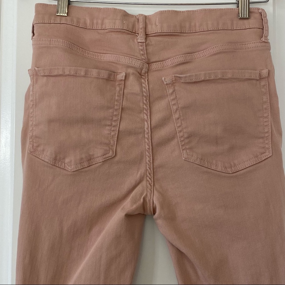 Free People Busted Knee Dusty Rose/Blush Hi-Rise Jeans Sz 30 w MEASUREMENTS! - Picture 10 of 12